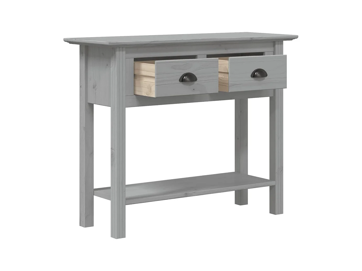 Table console BODO gris 90x34,5x73 bois de pin massif