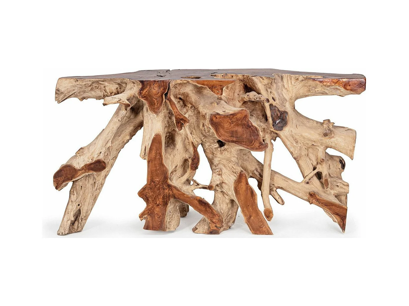 Console racines originales en teck Zanda 150cm