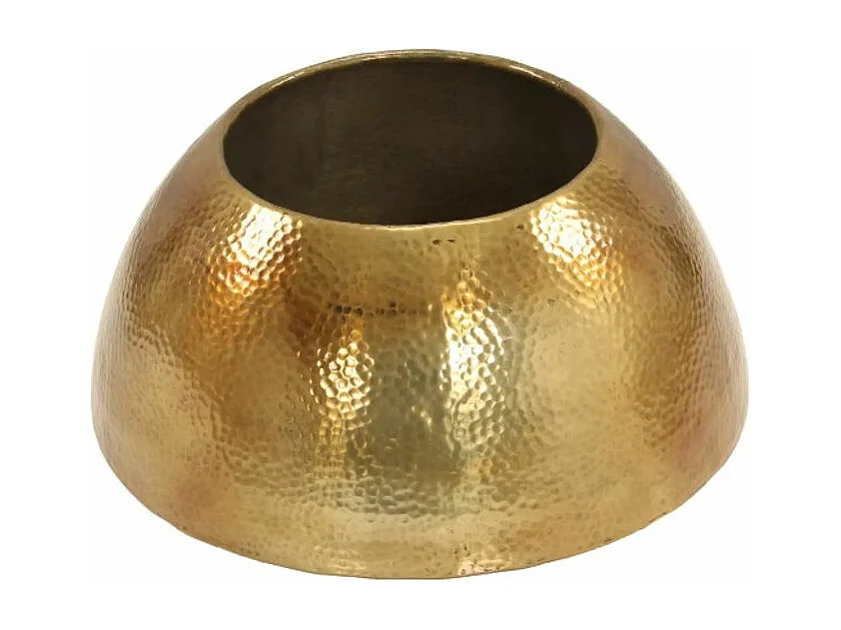 Table basse ronde métal martelé doré Sym D 70cm