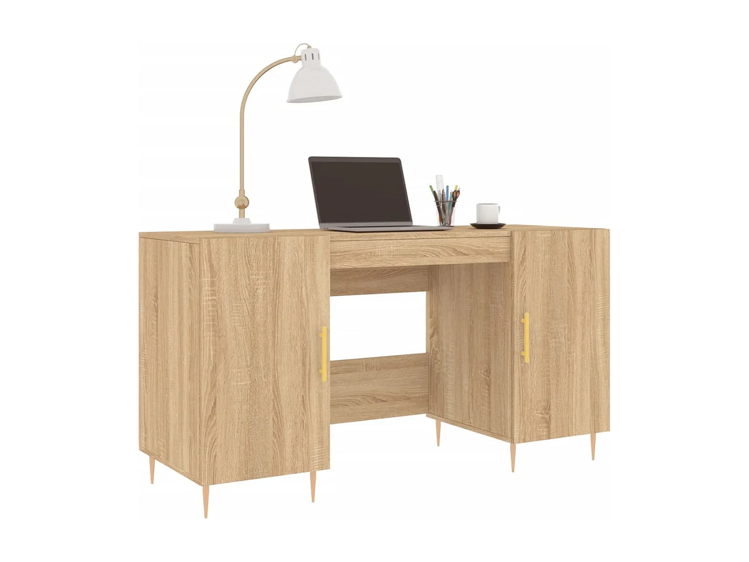Bureau chêne sonoma 140x50x75 bois d'ingénierie