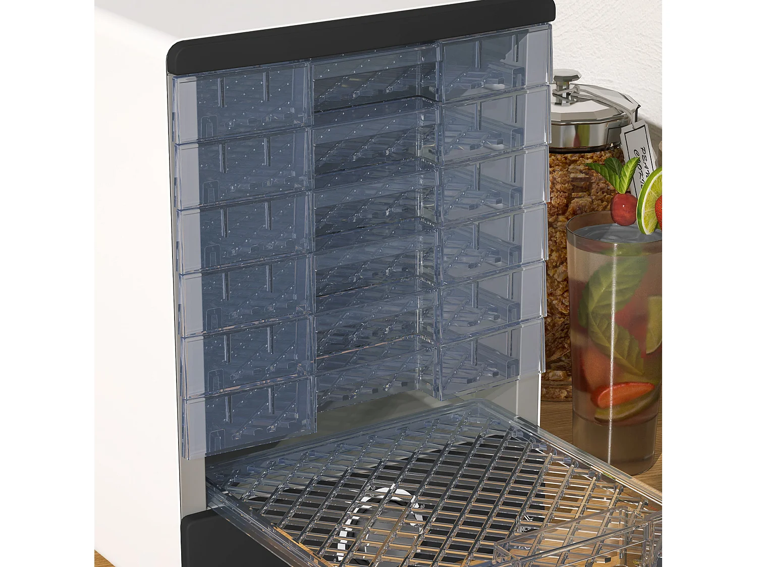 Desidratador de Alimentos 350W com 7 Bandejas e Temperatura Ajustável