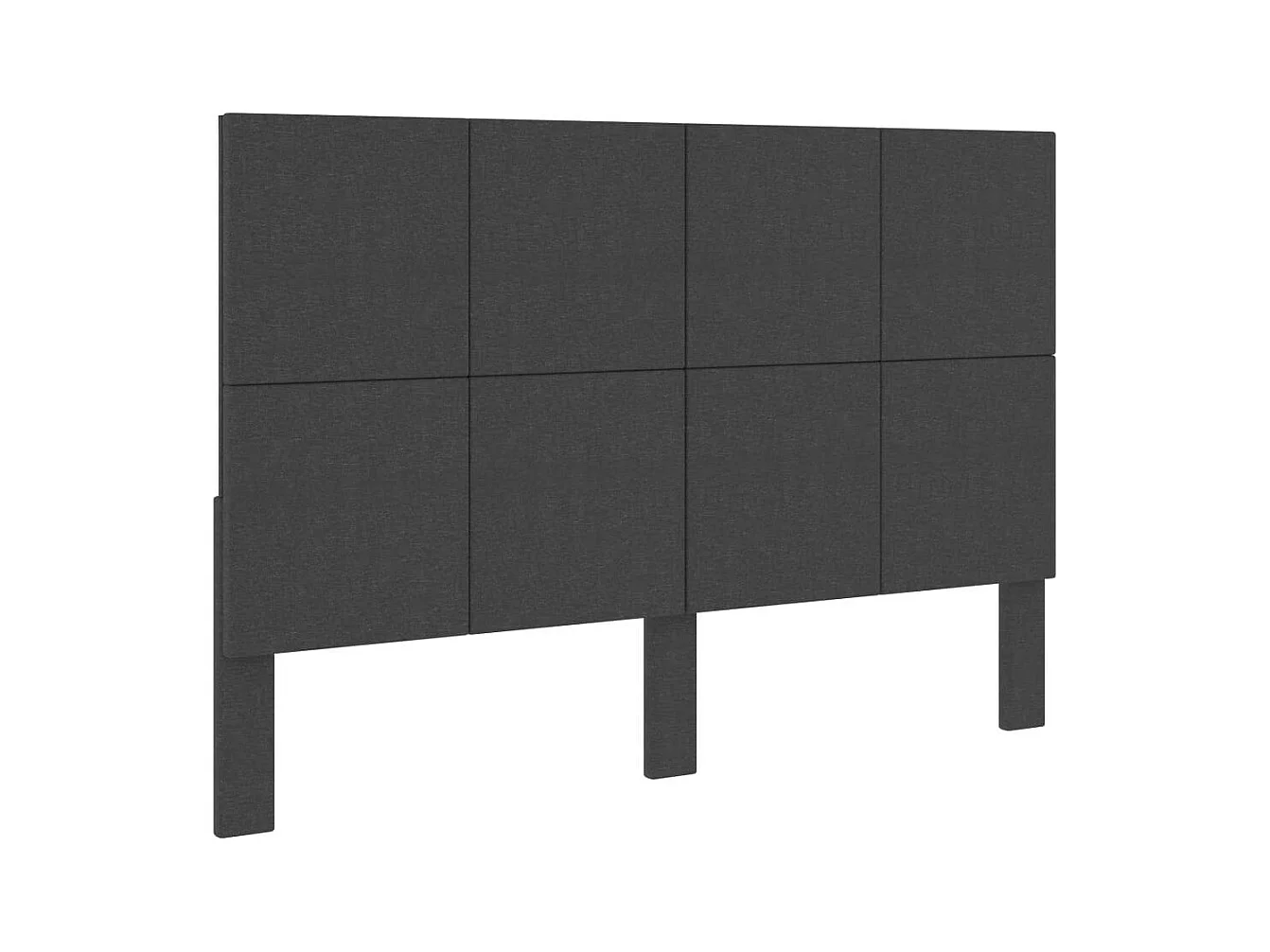 Tête de lit Gris foncé Tissu 160x200 2