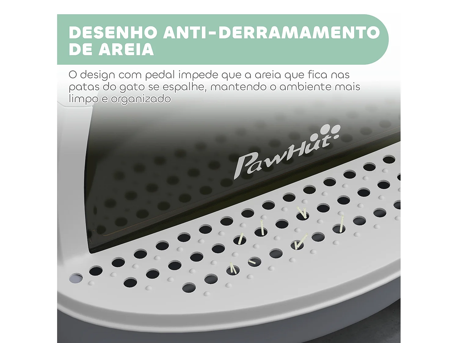 Caixa de Areia Fechada para Gatos PawHut com Tampa, Filtros e Pá - Conforto e Limpeza Garantidos