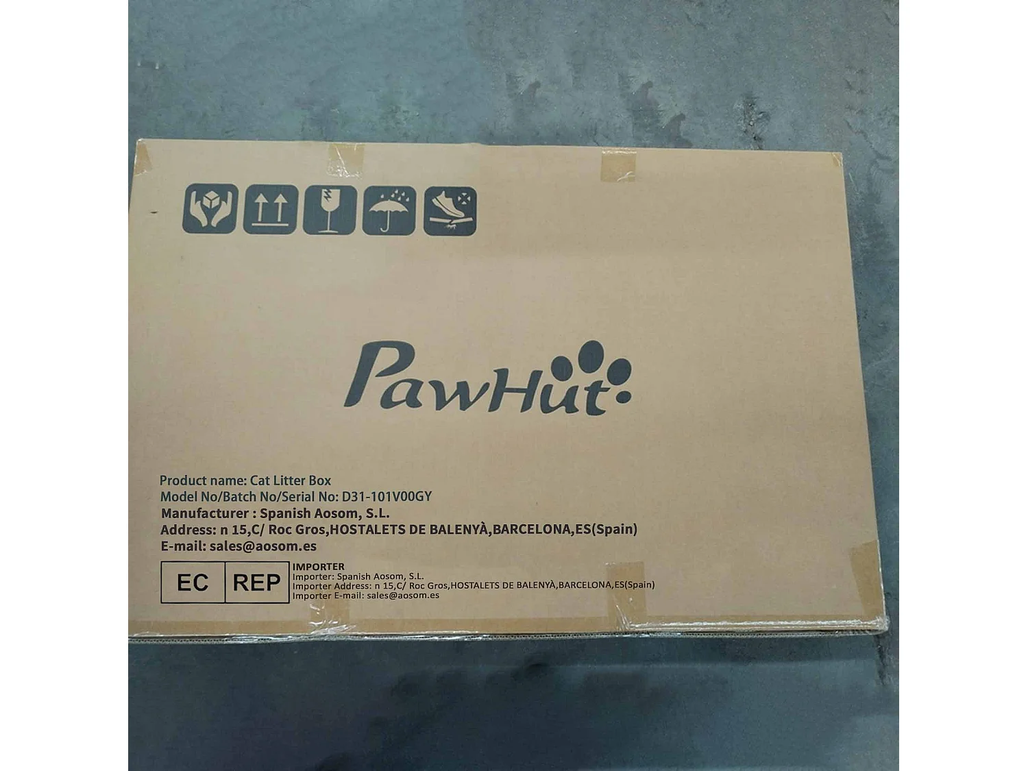 Caixa de Areia Fechada para Gatos PawHut com Tampa, Filtros e Pá - Conforto e Limpeza Garantidos