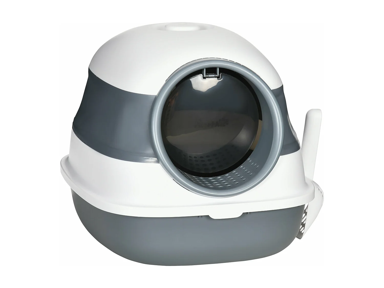 Caixa de Areia Dobrável PawHut para Gatos com Pá e Design Fechado - 52x41x38 cm em Branco e Cinza