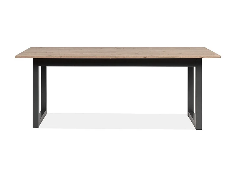 Table à manger extensible décor chêne et anthracite L200/240 cm - DENVER