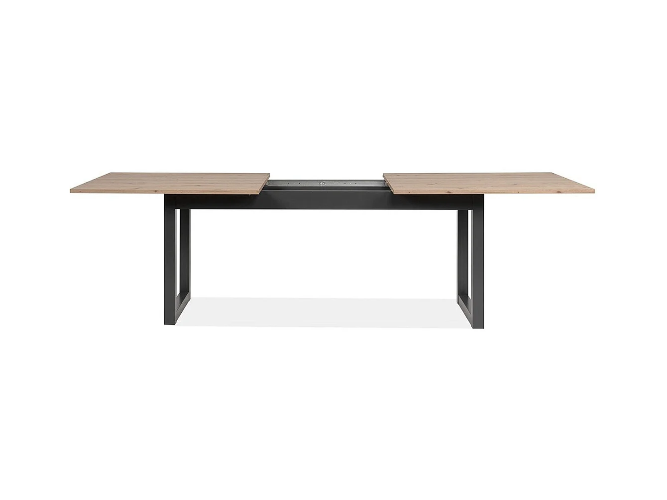 Table à manger extensible décor chêne et anthracite L200/240 cm - DENVER