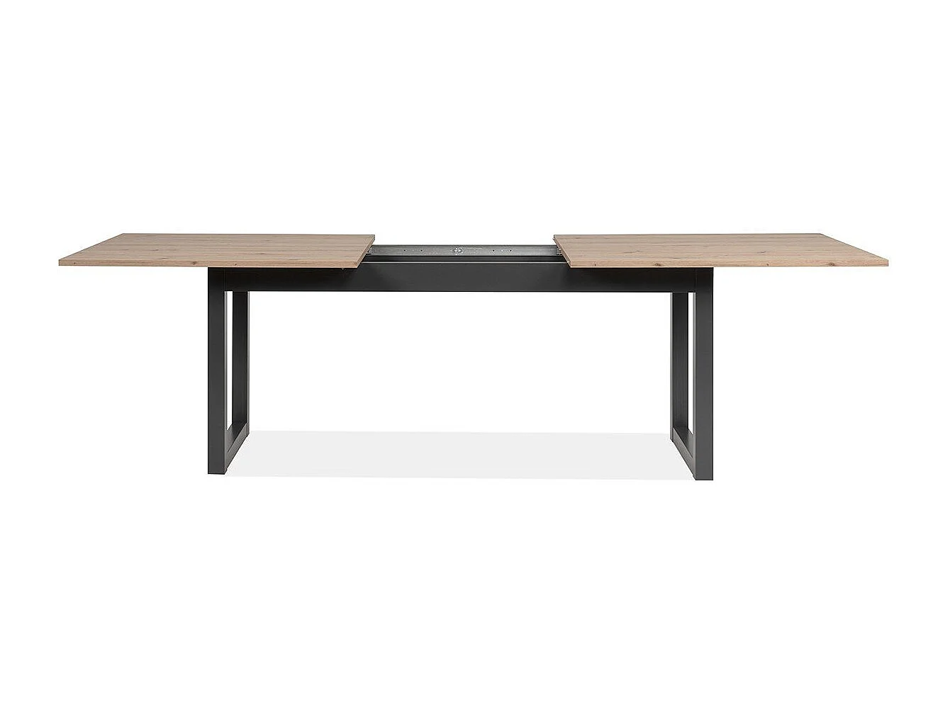 Tavolo da pranzo allungabile in rovere artigianale e antracite L200-240 cm - DENVER