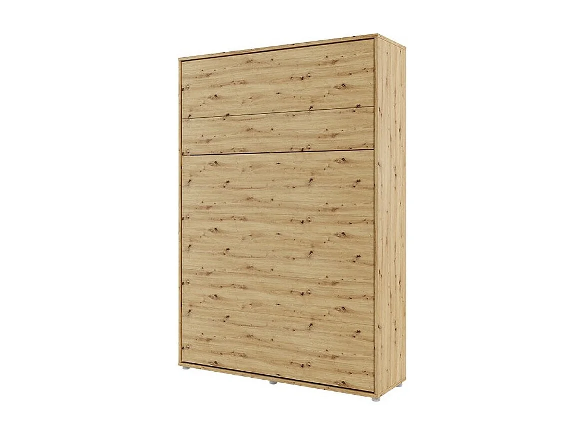 Lit escamotable vertical avec étagères chêne artisan Noby 160x200-