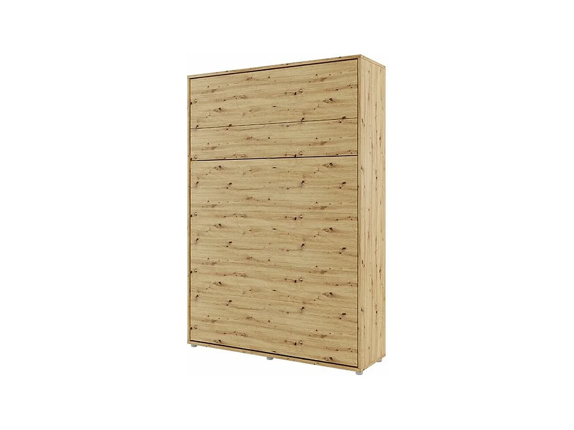 Lit escamotable vertical avec étagères chêne artisan Noby 120x200-Avec matelas