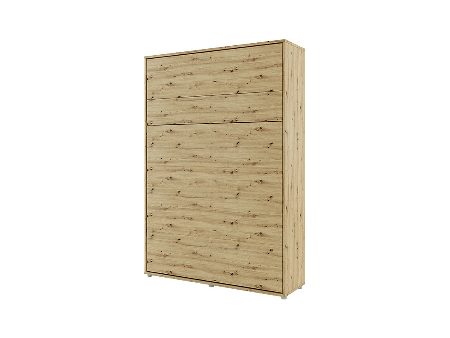 Lit escamotable vertical chêne artisan avec 2 armoires de rangement Noby-90x200