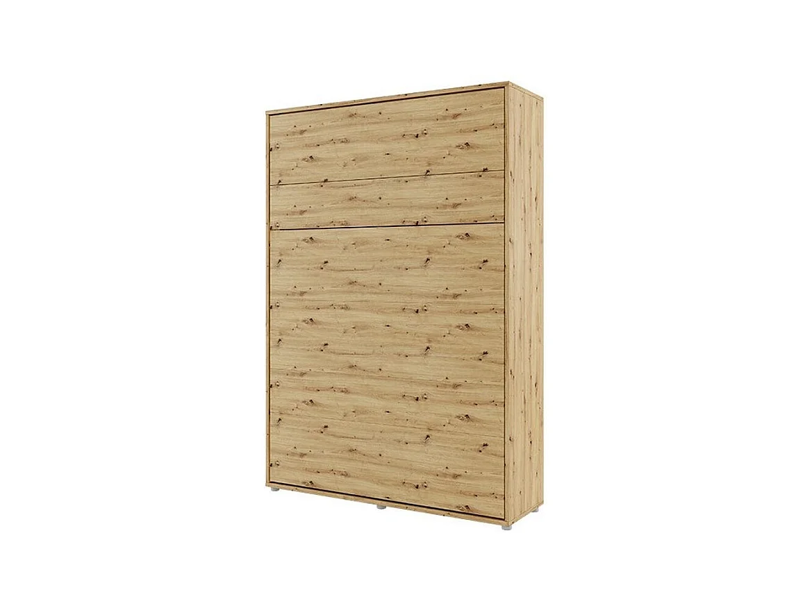 Lit escamotable vertical avec étagères chêne artisan Noby 120x200-