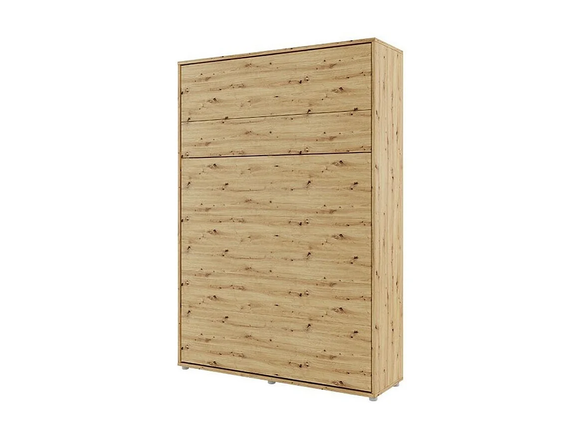 Lit escamotable vertical avec étagères chêne artisan Noby 120x200-