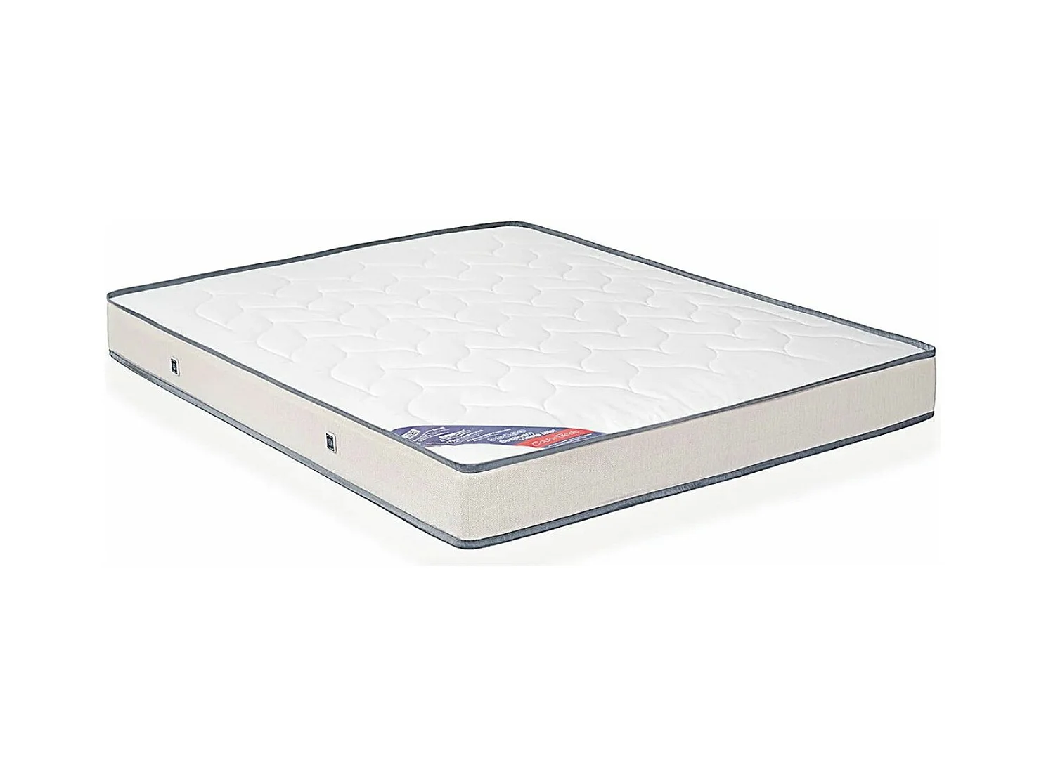 Lit escamotable horizontal avec étagères blanc mat Noby 140x200-Avec matelas-Avec Led et 1 veilleuse