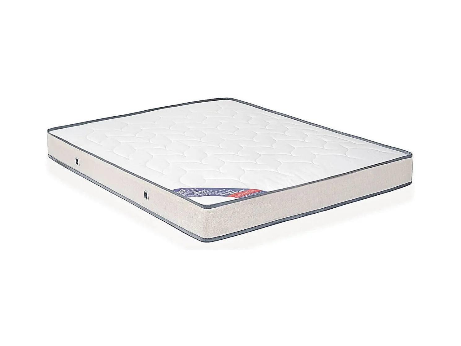 Lit escamotable vertical avec étagères gris mat Noby 90x200-Avec matelas-Avec Led sans veilleuses