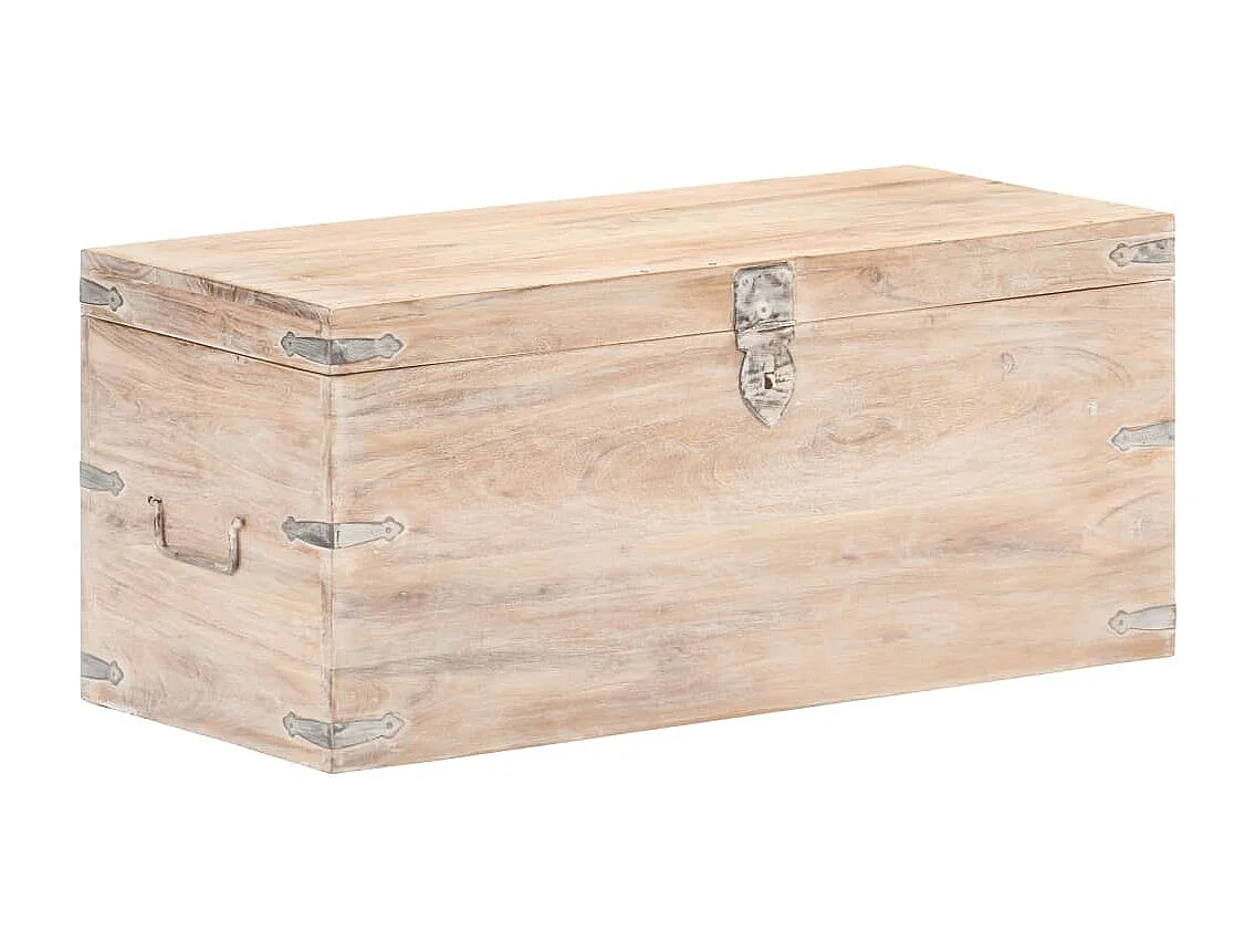 Coffre 90x40x40 Bois d'acacia solide 2