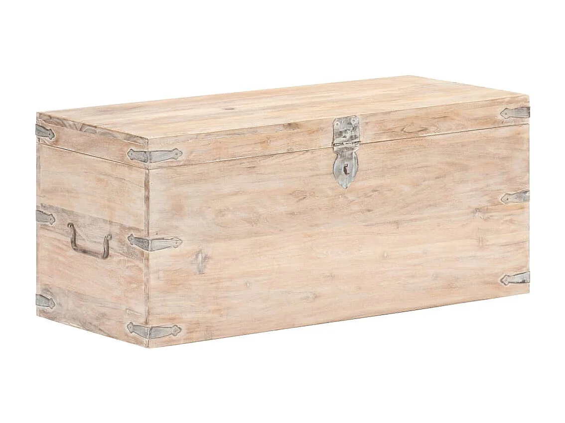 Coffre 90x40x40 Bois d'acacia solide 2