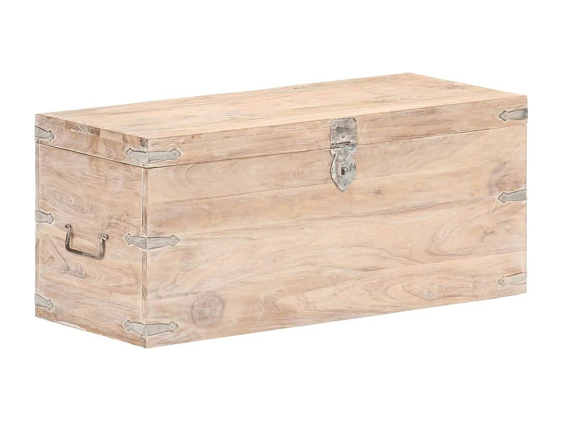 Coffre 90x40x40 Bois d'acacia solide 2