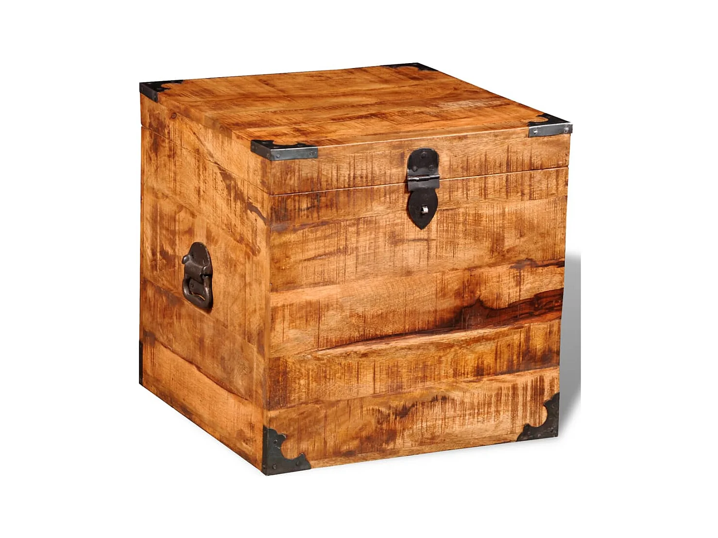 Coffre de rangement cubique Bois massif de manguier