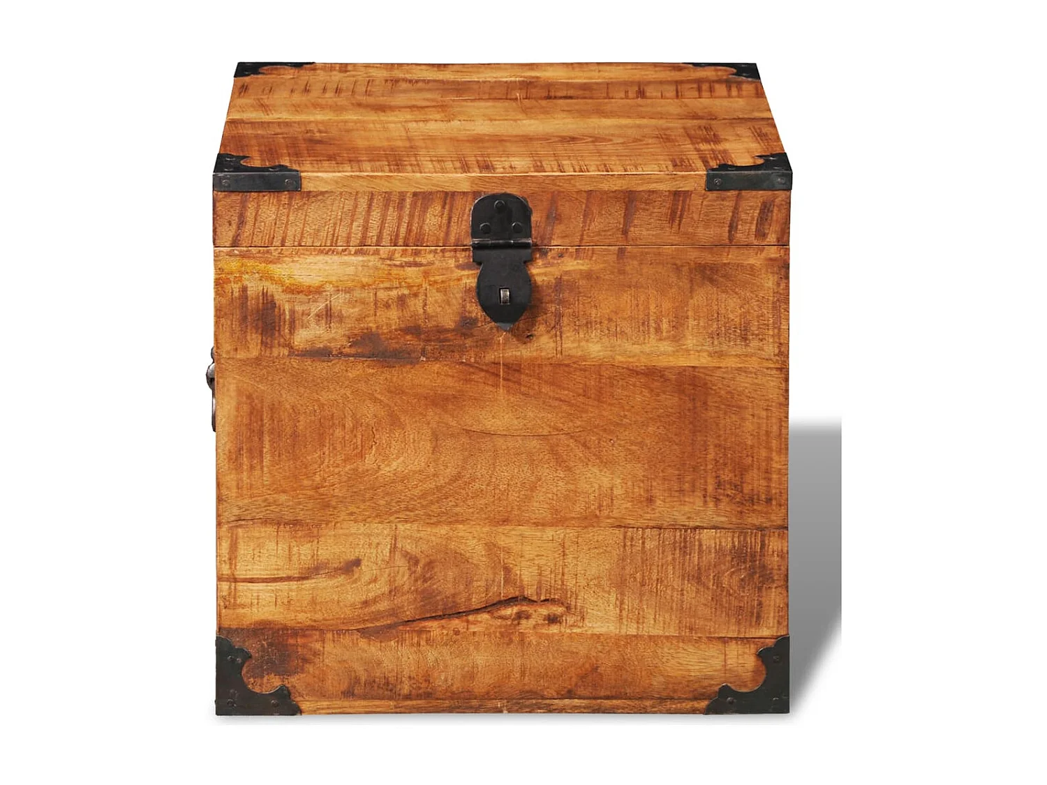 Coffre de rangement cubique Bois massif de manguier