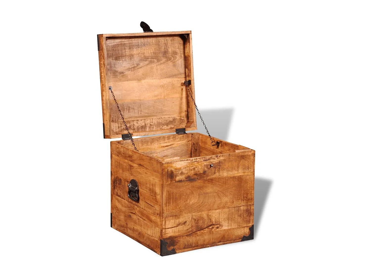 Coffre de rangement cubique Bois massif de manguier