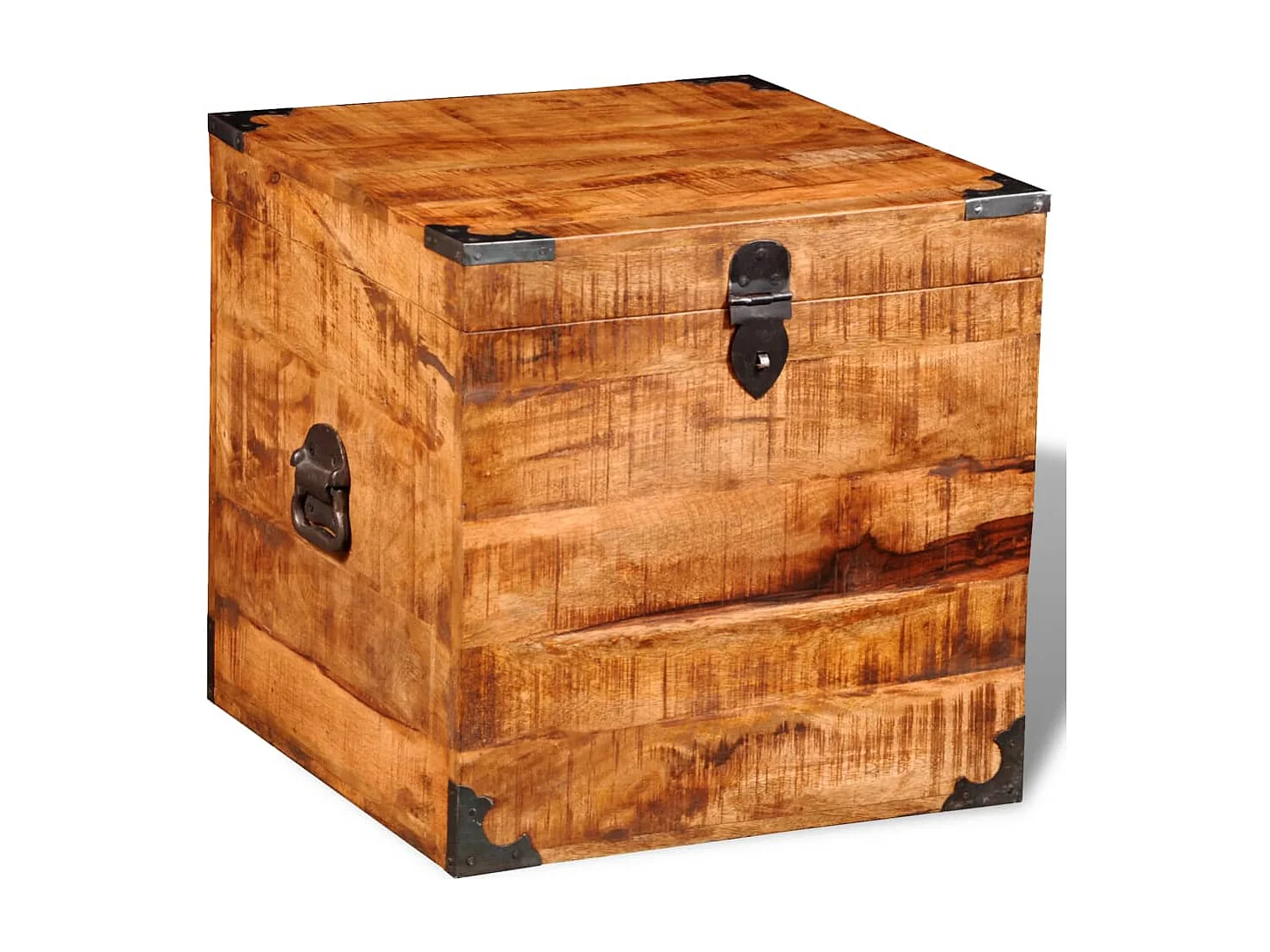 Coffre de rangement cubique Bois massif de manguier