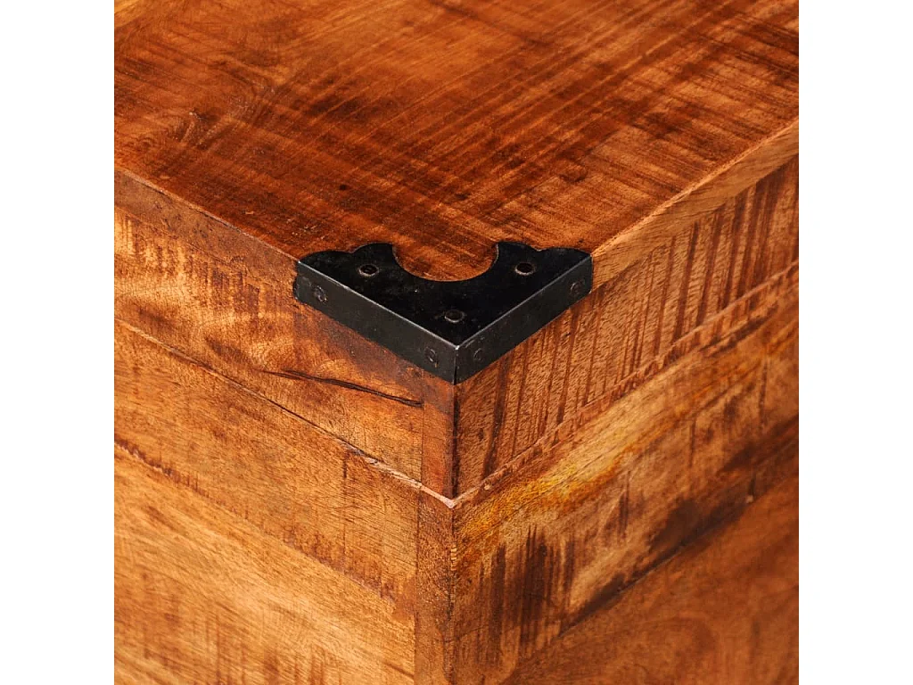 Coffre de rangement cubique Bois massif de manguier