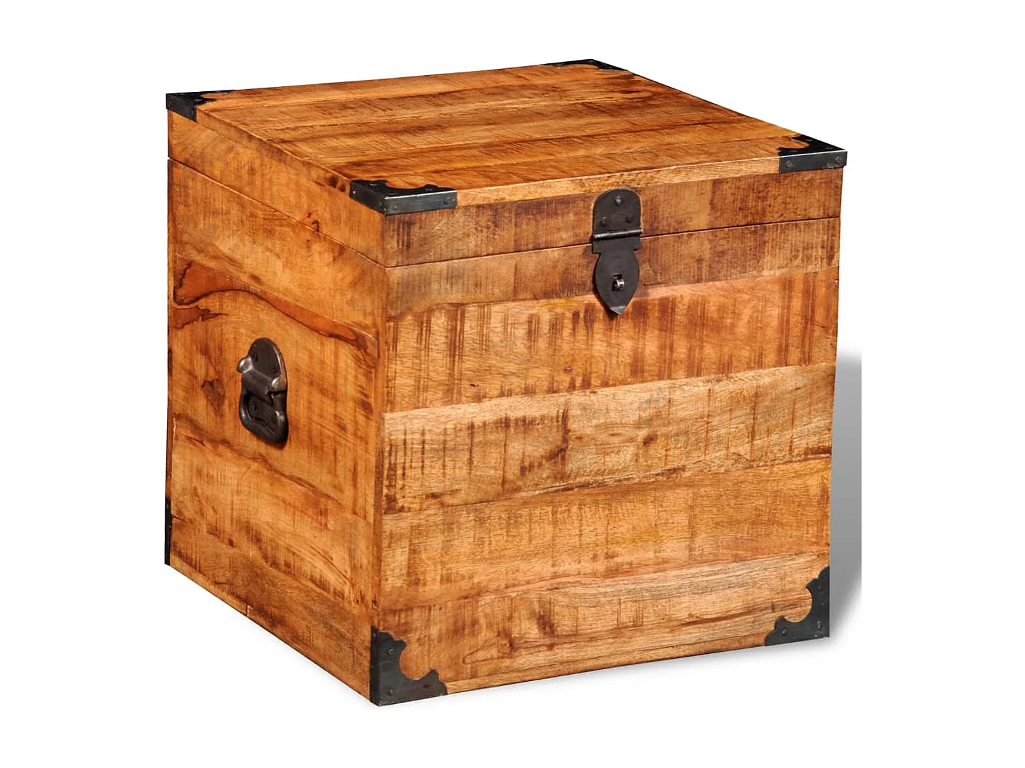 Coffre de rangement cubique Bois massif de manguier