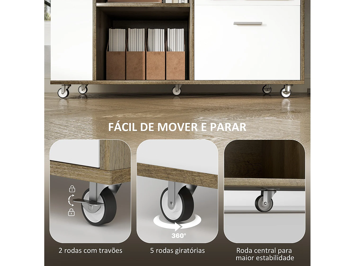 Armário Moderno Dijon - Armazenamento Vertical Elegante em Branco - 100x40x65 cm