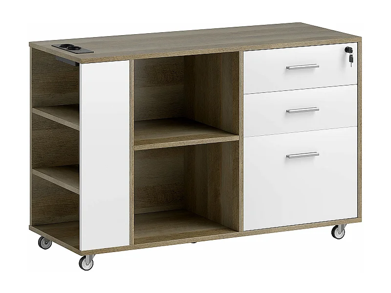 Armário Moderno Dijon - Armazenamento Vertical Elegante em Branco - 100x40x65 cm