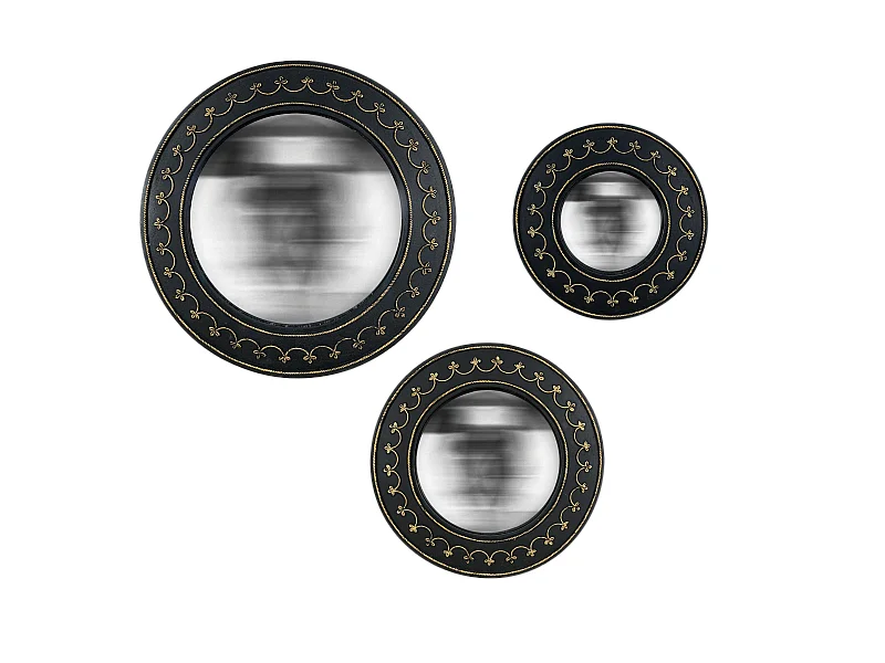 Lot de 3 miroirs convexes 18, 22 et 26 cm