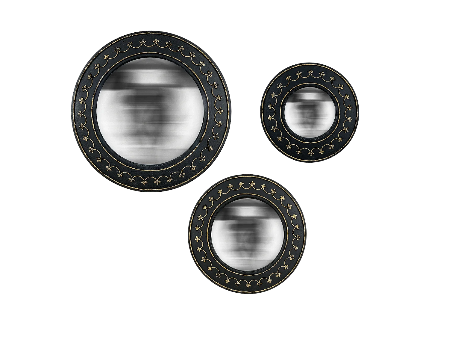 Lot de 3 miroirs convexes 18, 22 et 26 cm
