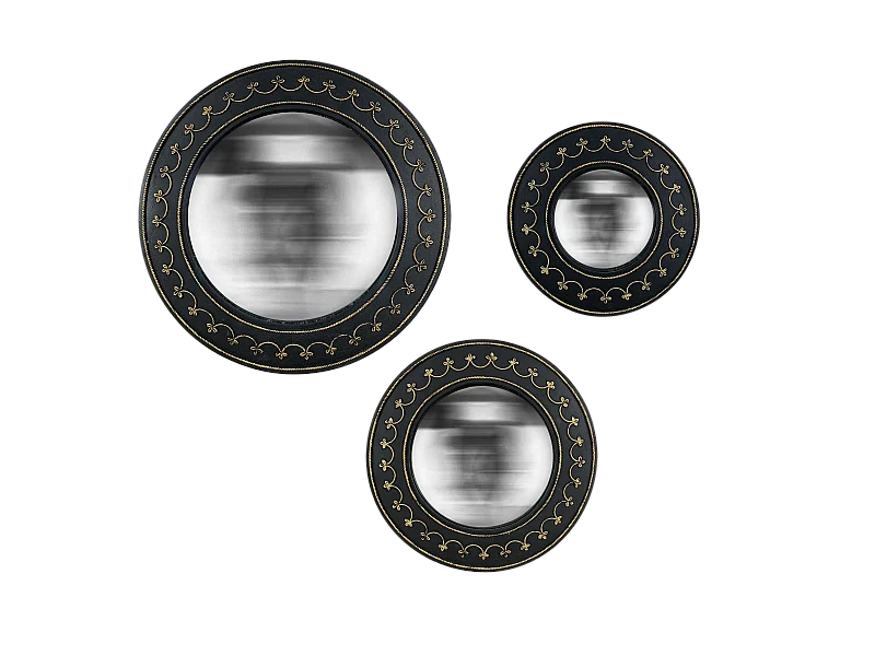 Lot de 3 miroirs convexes 18, 22 et 26 cm
