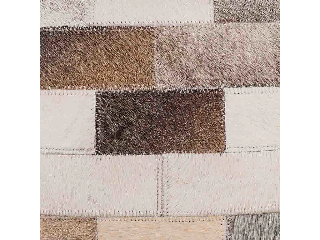 Pouf in pelle marrone 44x44x44h cm