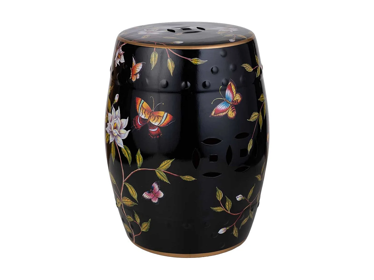 Stijlvolle en uniek comfortabele zwarte keramische kruk