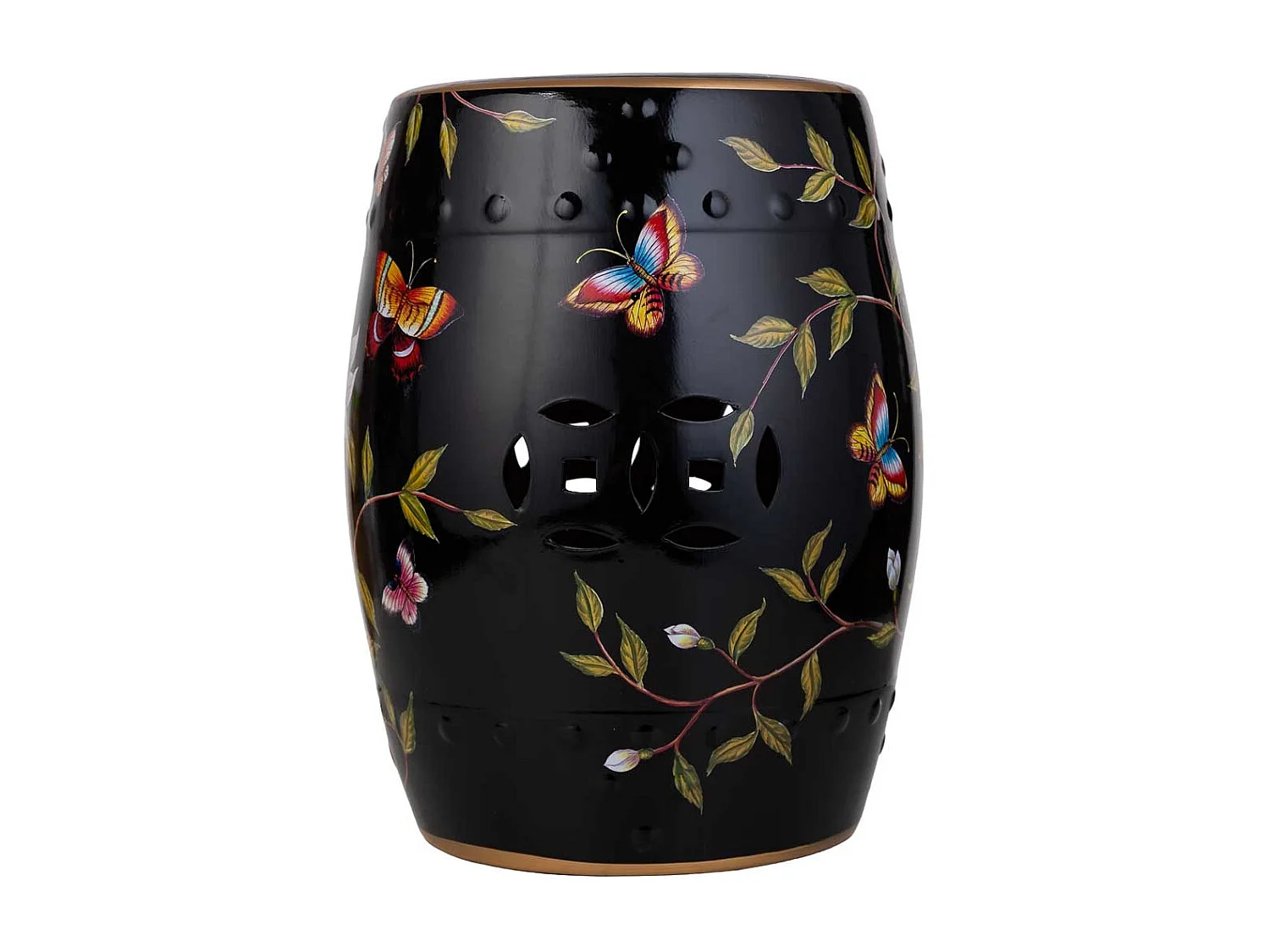 Stijlvolle en uniek comfortabele zwarte keramische kruk