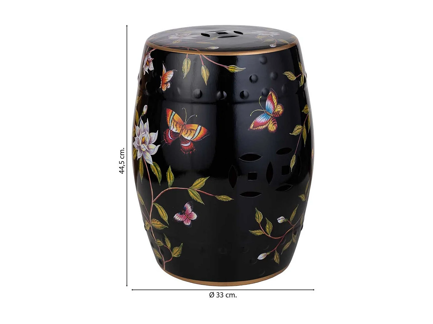 Stijlvolle en uniek comfortabele zwarte keramische kruk