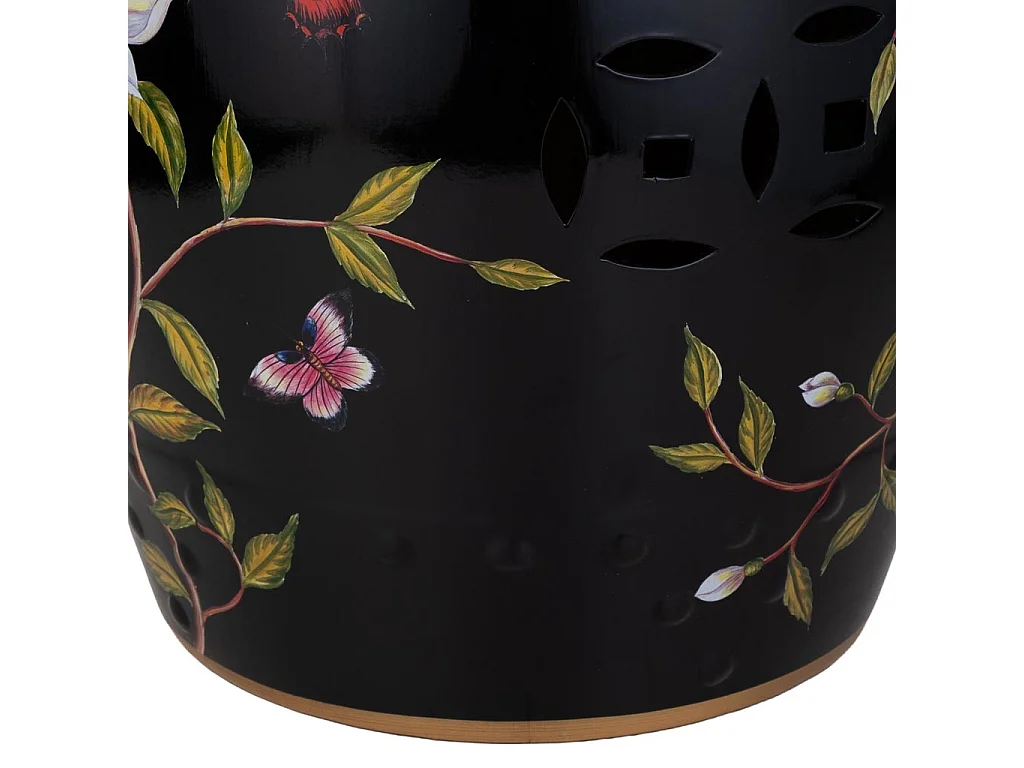 Stijlvolle en uniek comfortabele zwarte keramische kruk