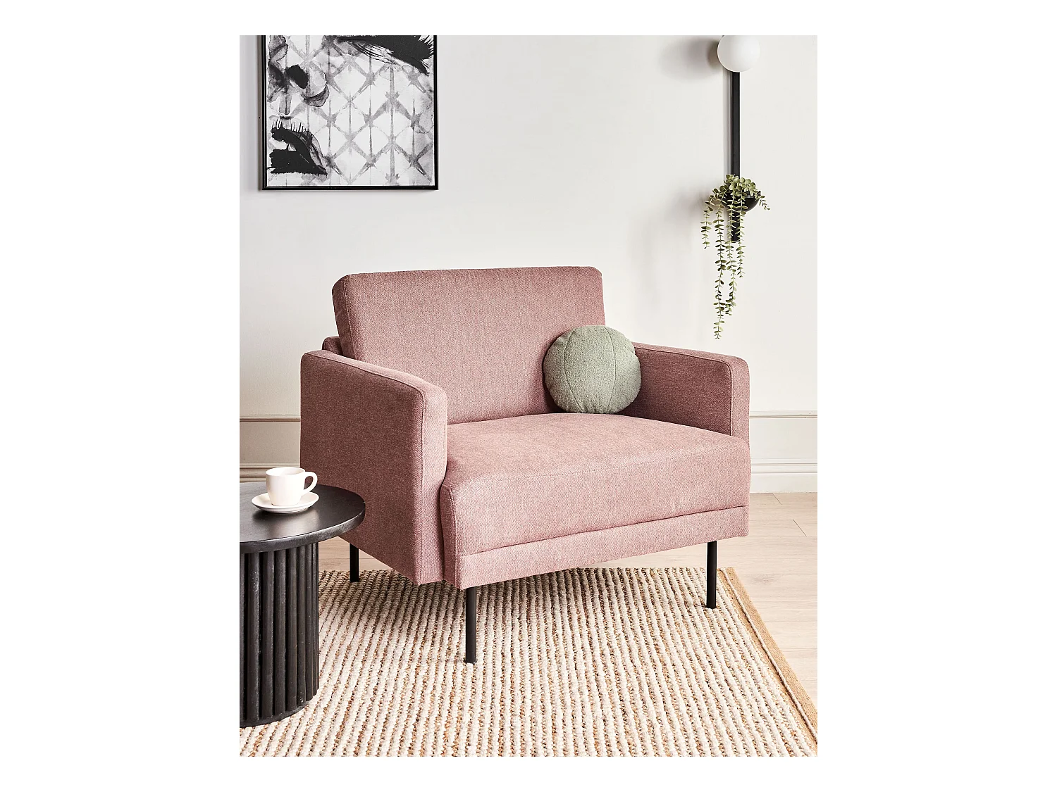 Sillón BREDA Tela Rosa