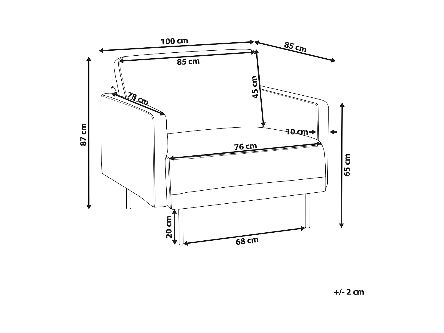 Sillón BREDA Tela Rosa