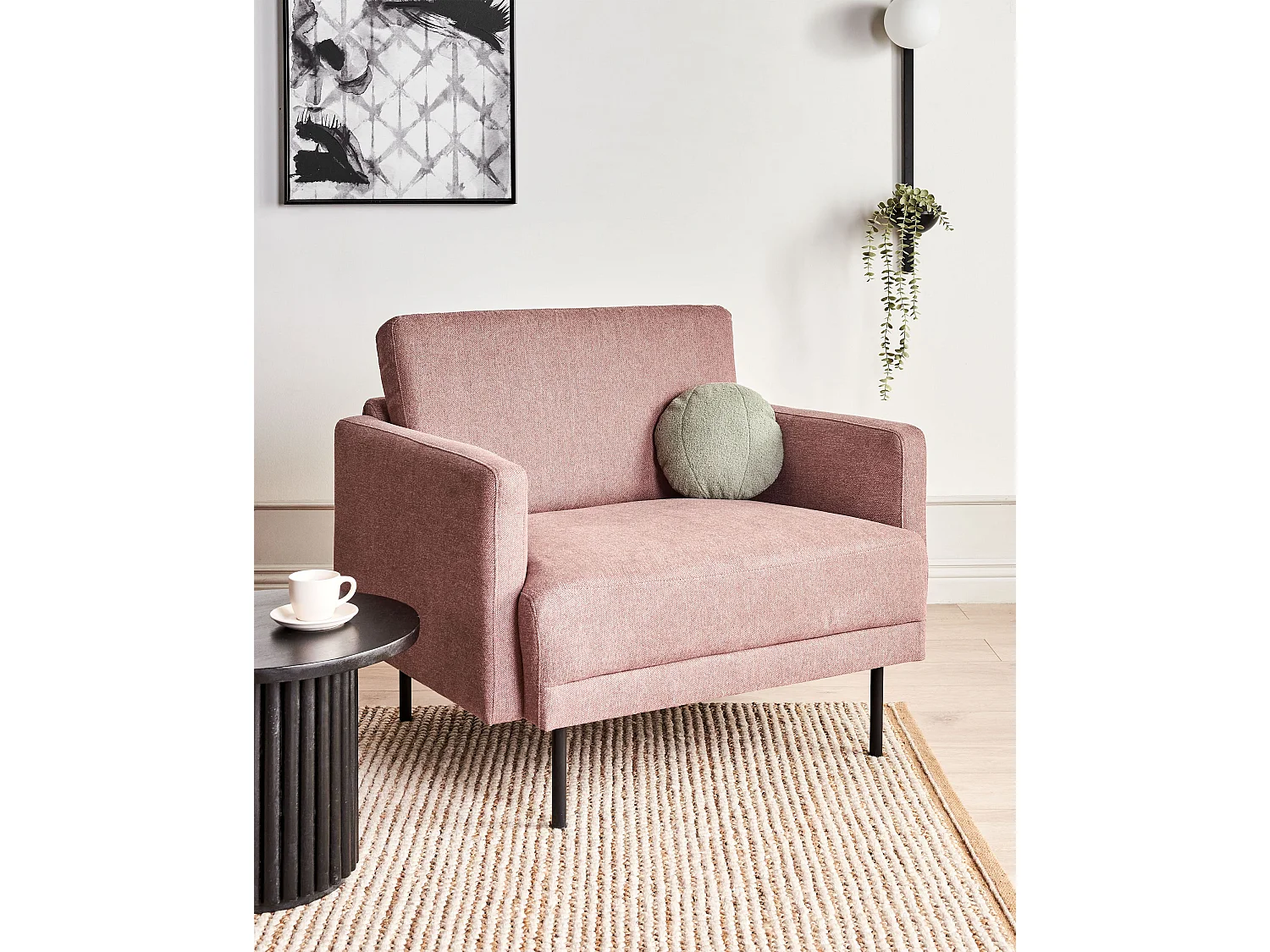 Sillón BREDA Tela Rosa