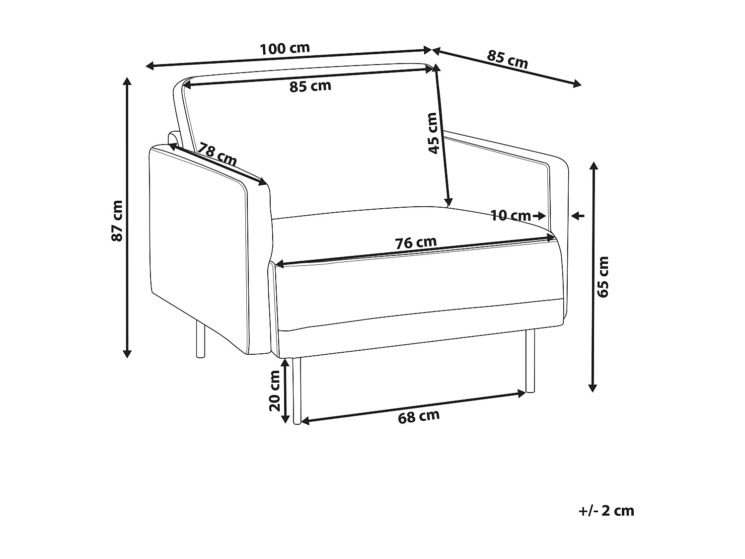Sillón BREDA Tela Rosa