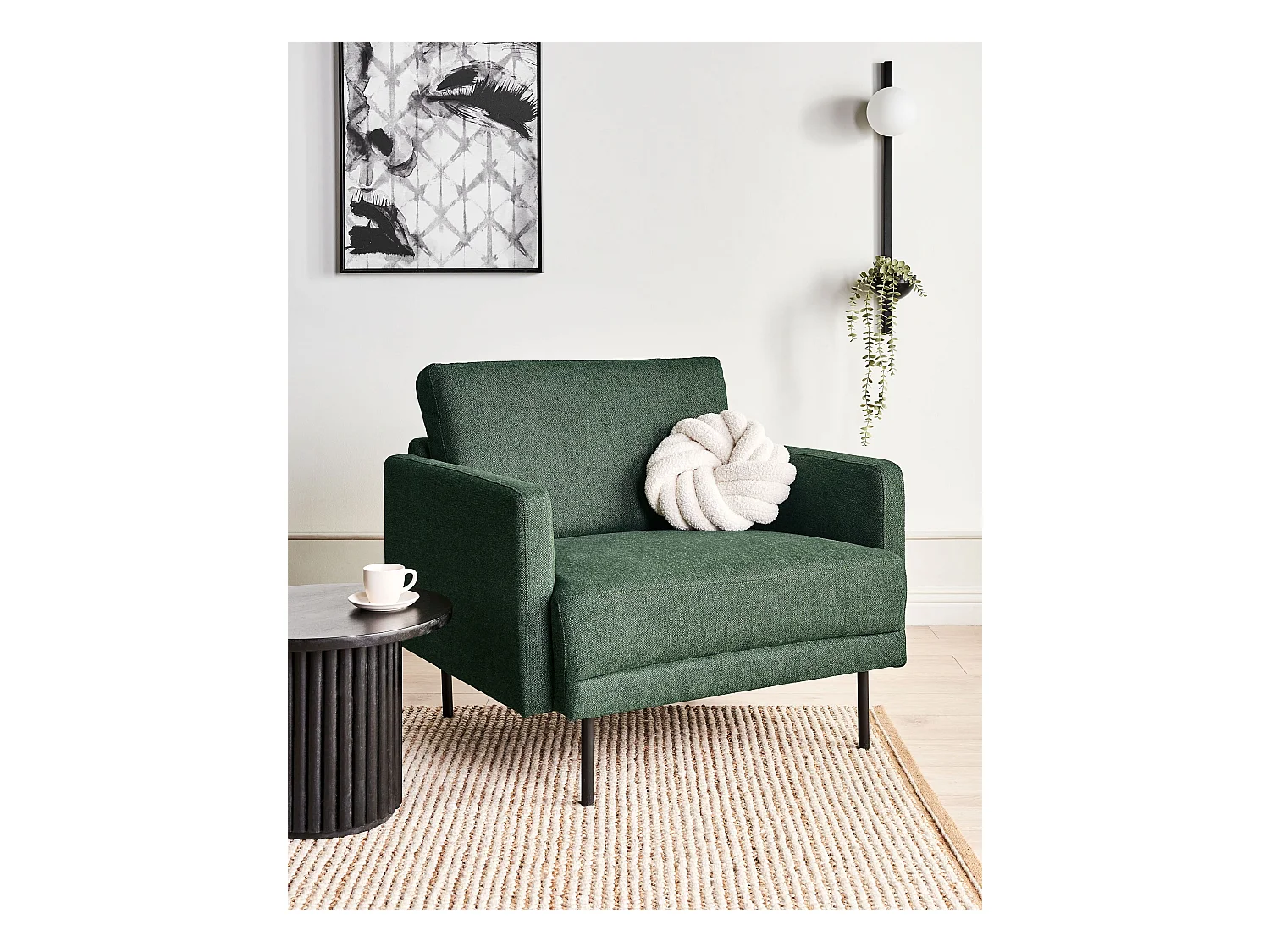 Fauteuil BREDA Tissu Vert foncé