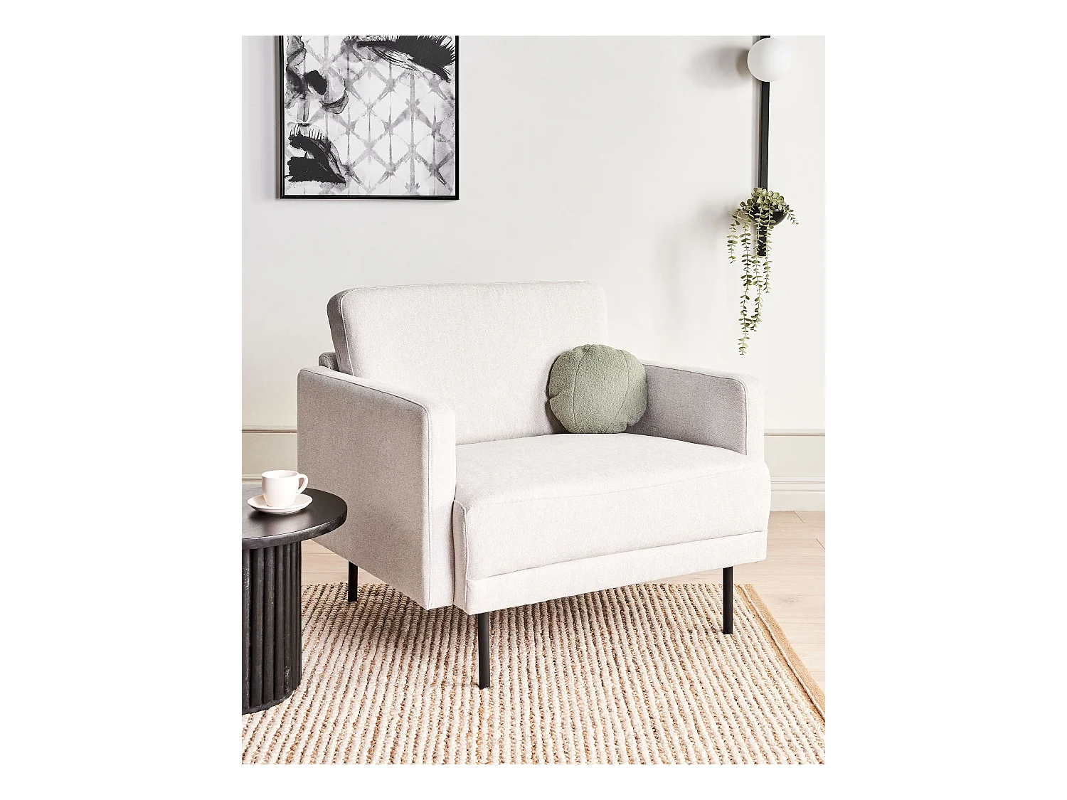 Fauteuil BREDA Tissu Beige clair