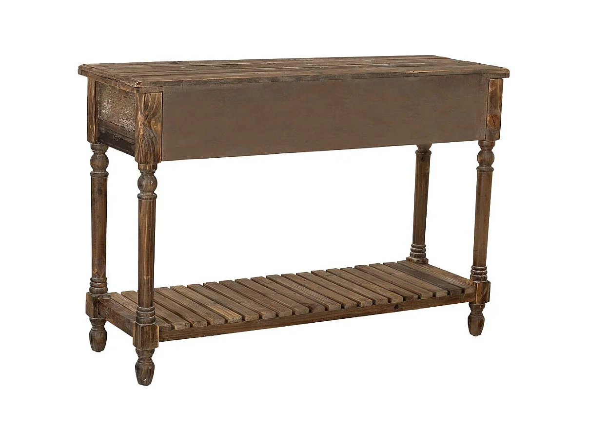 Table d'entrée en bois avec 3 tiroirs 120x38x81h cm