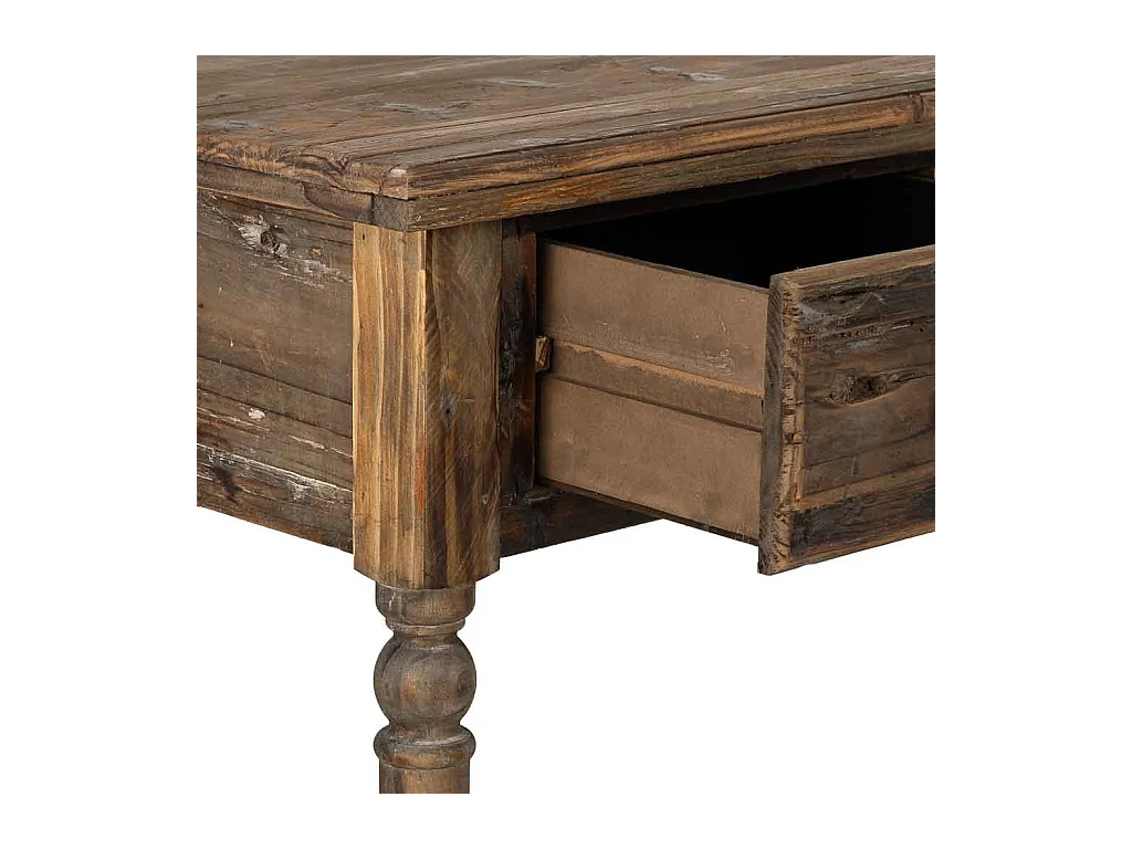 Table d'entrée en bois avec 3 tiroirs 120x38x81h cm