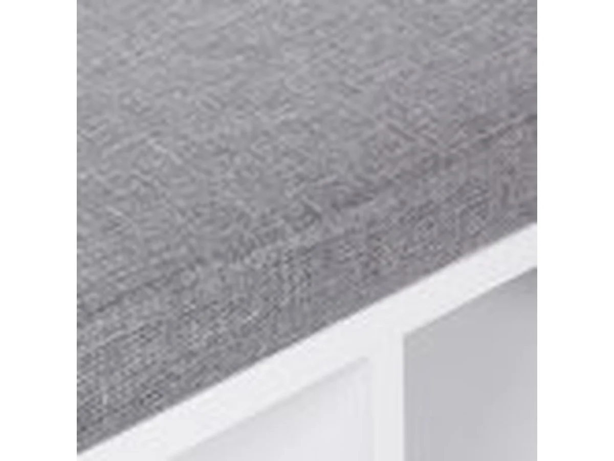 Schoenenkast met Zitvlak - Wit/ Grijs