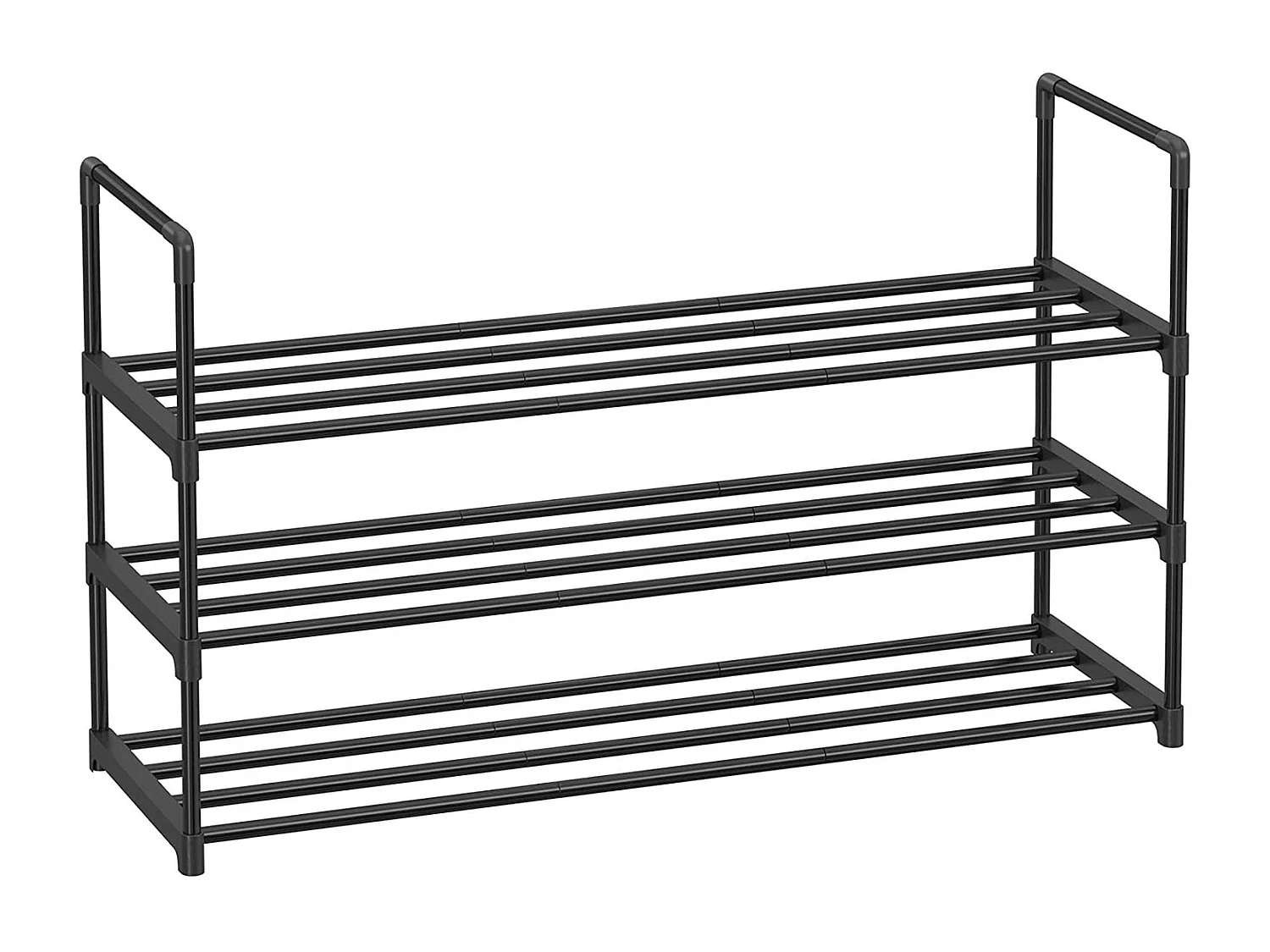 Parya Home schoenenrek met 3-lagen - metalen  - zwart