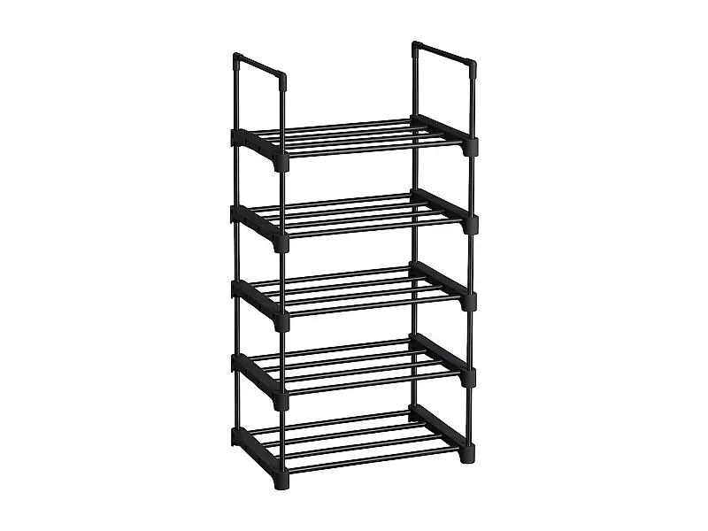Parya Home metalen schoenrek met 5 niveaus - zwart