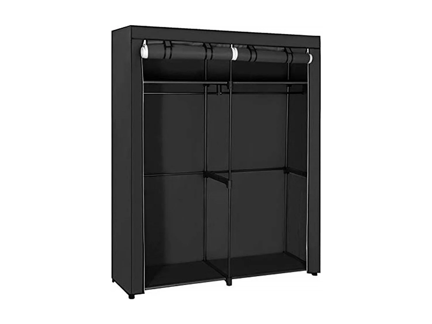 Bobbel Home - Opvouwbare Garderobekast - Kunststof - Zwart